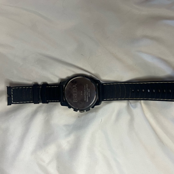 Men's BREDA Large Black 49mm Watch - Picture 4 of 5
